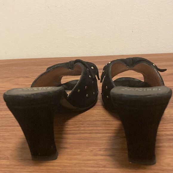 Laurence Dacade Black Suede Bow & Crystal Accent Mule. Size 38/8. - Picture 4 of 8